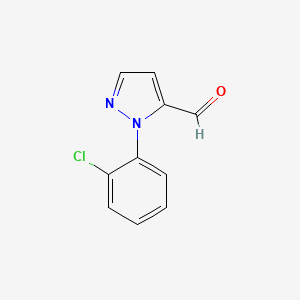 molecular formula C10H7ClN2O B578485 1-(2-chlorophenyl)-1H-pyrazole-5-carbaldehyde CAS No. 1269291-08-8