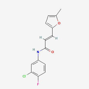 molecular formula C14H11ClFNO2 B5784862 N-(3-chloro-4-fluorophenyl)-3-(5-methyl-2-furyl)acrylamide 