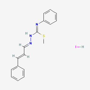 methyl N-phenyl-N'-(3-phenyl-2-propen-1-ylidene)hydrazonothiocarbamate hydroiodide