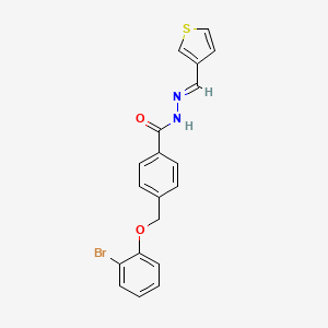 molecular formula C19H15BrN2O2S B5784884 4-[(2-bromophenoxy)methyl]-N'-(3-thienylmethylene)benzohydrazide 