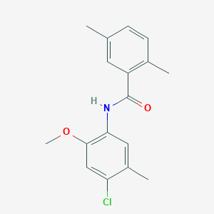 molecular formula C17H18ClNO2 B5784891 N-(4-chloro-2-methoxy-5-methylphenyl)-2,5-dimethylbenzamide 