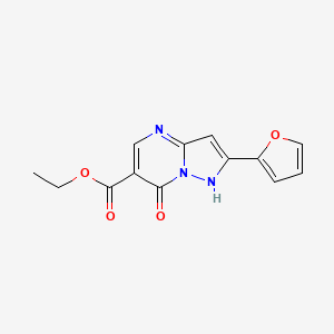 molecular formula C13H11N3O4 B5784921 ethyl 2-(2-furyl)-7-hydroxypyrazolo[1,5-a]pyrimidine-6-carboxylate 