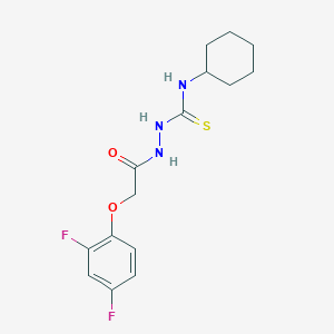 molecular formula C15H19F2N3O2S B5784930 N-cyclohexyl-2-[(2,4-difluorophenoxy)acetyl]hydrazinecarbothioamide 