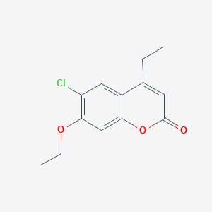 molecular formula C13H13ClO3 B5784937 6-chloro-7-ethoxy-4-ethyl-2H-chromen-2-one 