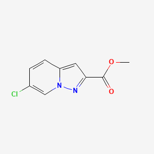 molecular formula C9H7ClN2O2 B578495 6-Chloropyrazolo[1,5-a]pyridine-2-carboxylic acid methyl ester CAS No. 1222709-26-3