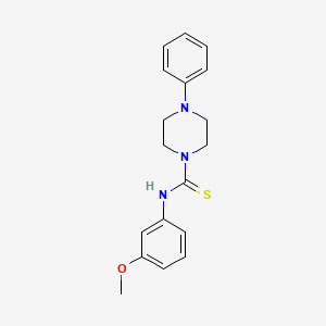 molecular formula C18H21N3OS B5784953 N-(3-methoxyphenyl)-4-phenyl-1-piperazinecarbothioamide 