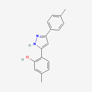 molecular formula C17H16N2O B5784974 5-methyl-2-[5-(4-methylphenyl)-1H-pyrazol-3-yl]phenol 
