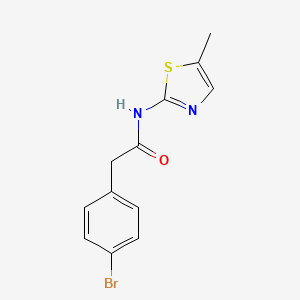 molecular formula C12H11BrN2OS B5784981 2-(4-bromophenyl)-N-(5-methyl-1,3-thiazol-2-yl)acetamide 