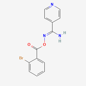 molecular formula C13H10BrN3O2 B5785000 N'-[(2-bromobenzoyl)oxy]-4-pyridinecarboximidamide 