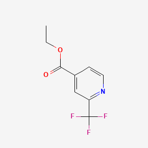 molecular formula C9H8F3NO2 B578502 2-(三氟甲基)异烟酸乙酯 CAS No. 1214351-44-6