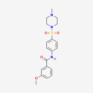 molecular formula C19H23N3O4S B5785028 3-methoxy-N-{4-[(4-methyl-1-piperazinyl)sulfonyl]phenyl}benzamide 