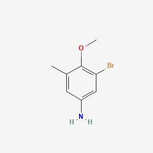 molecular formula C8H10BrNO B578503 3-Bromo-4-methoxy-5-methylaniline CAS No. 1215205-12-1