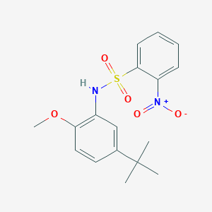 molecular formula C17H20N2O5S B5785045 N-(5-tert-butyl-2-methoxyphenyl)-2-nitrobenzenesulfonamide 