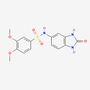 molecular formula C15H15N3O5S B5785054 3,4-dimethoxy-N-(2-oxo-2,3-dihydro-1H-benzimidazol-5-yl)benzenesulfonamide 