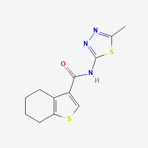 molecular formula C12H13N3OS2 B5785078 N-(5-methyl-1,3,4-thiadiazol-2-yl)-4,5,6,7-tetrahydro-1-benzothiophene-3-carboxamide 