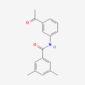 molecular formula C17H17NO2 B5785080 N-(3-acetylphenyl)-3,5-dimethylbenzamide 
