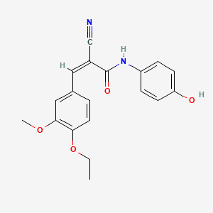 molecular formula C19H18N2O4 B5785101 2-cyano-3-(4-ethoxy-3-methoxyphenyl)-N-(4-hydroxyphenyl)acrylamide 