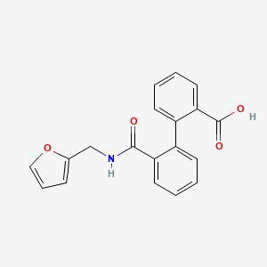 molecular formula C19H15NO4 B5785107 2'-{[(2-furylmethyl)amino]carbonyl}-2-biphenylcarboxylic acid 