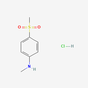 molecular formula C8H12ClNO2S B578515 N-Methyl-4-(methylsulfonyl)aniline hydrochloride CAS No. 1263378-01-3