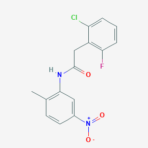 molecular formula C15H12ClFN2O3 B5785152 2-(2-chloro-6-fluorophenyl)-N-(2-methyl-5-nitrophenyl)acetamide 