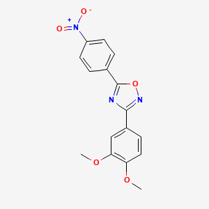 3-(3,4-dimethoxyphenyl)-5-(4-nitrophenyl)-1,2,4-oxadiazole