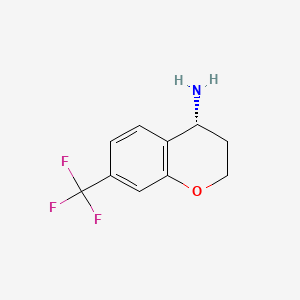molecular formula C10H10F3NO B578519 (R)-7-(三氟甲基)色满-4-胺 CAS No. 1213657-96-5