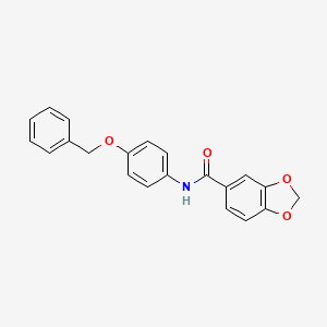 N-[4-(benzyloxy)phenyl]-1,3-benzodioxole-5-carboxamide