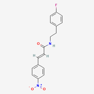 molecular formula C17H15FN2O3 B5785203 N-[2-(4-fluorophenyl)ethyl]-3-(4-nitrophenyl)acrylamide 