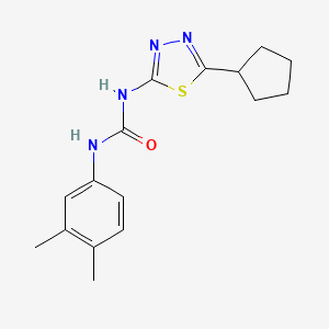 N-(5-cyclopentyl-1,3,4-thiadiazol-2-yl)-N'-(3,4-dimethylphenyl)urea