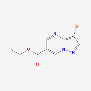 molecular formula C9H8BrN3O2 B578525 3-溴吡唑并[1,5-A]嘧啶-6-羧酸乙酯 CAS No. 1263060-07-6