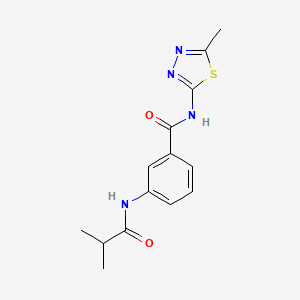 molecular formula C14H16N4O2S B5785265 3-(isobutyrylamino)-N-(5-methyl-1,3,4-thiadiazol-2-yl)benzamide 