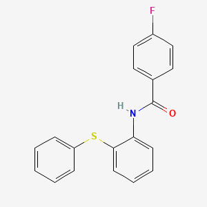 molecular formula C19H14FNOS B5785271 4-fluoro-N-[2-(phenylthio)phenyl]benzamide 