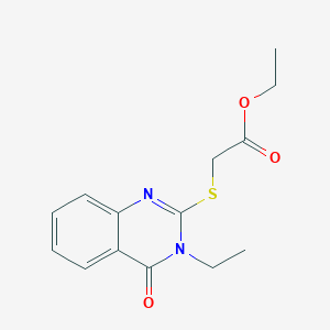 ethyl [(3-ethyl-4-oxo-3,4-dihydro-2-quinazolinyl)thio]acetate