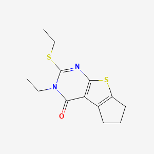3-ethyl-2-(ethylthio)-3,5,6,7-tetrahydro-4H-cyclopenta[4,5]thieno[2,3-d]pyrimidin-4-one