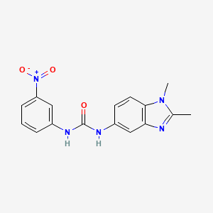 molecular formula C16H15N5O3 B5785303 N-(1,2-dimethyl-1H-benzimidazol-5-yl)-N'-(3-nitrophenyl)urea 