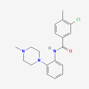 molecular formula C19H22ClN3O B5785331 3-chloro-4-methyl-N-[2-(4-methyl-1-piperazinyl)phenyl]benzamide 