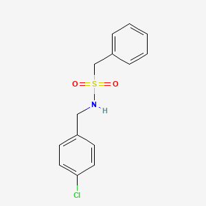 molecular formula C14H14ClNO2S B5785339 N-(4-chlorobenzyl)-1-phenylmethanesulfonamide 