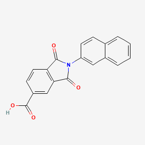 molecular formula C19H11NO4 B5785347 2-(2-naphthyl)-1,3-dioxo-5-isoindolinecarboxylic acid 