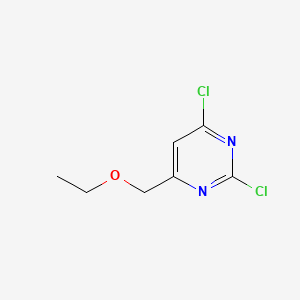 molecular formula C7H8Cl2N2O B578535 2,4-Dichloro-6-(ethoxymethyl)pyrimidine CAS No. 1289385-14-3