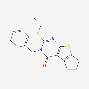 molecular formula C18H18N2OS2 B5785359 3-benzyl-2-(ethylthio)-3,5,6,7-tetrahydro-4H-cyclopenta[4,5]thieno[2,3-d]pyrimidin-4-one 