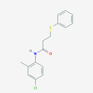 molecular formula C16H16ClNOS B5785376 N-(4-chloro-2-methylphenyl)-3-(phenylthio)propanamide 