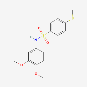 molecular formula C15H17NO4S2 B5785389 N-(3,4-dimethoxyphenyl)-4-(methylthio)benzenesulfonamide 