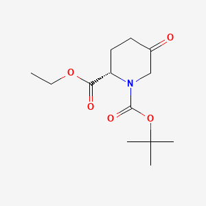 molecular formula C13H21NO5 B578539 (S)-1-叔丁基 2-乙基 5-氧代哌啶-1,2-二羧酸酯 CAS No. 1260587-51-6