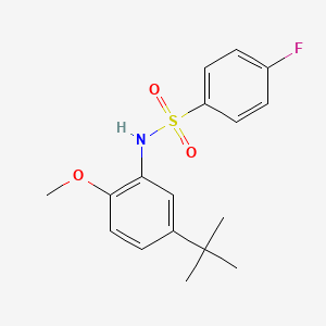 molecular formula C17H20FNO3S B5785398 N-(5-tert-butyl-2-methoxyphenyl)-4-fluorobenzenesulfonamide 