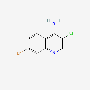 molecular formula C10H8BrClN2 B578541 7-Bromo-3-chloro-8-methylquinolin-4-amine CAS No. 1209102-13-5