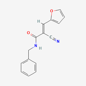 molecular formula C15H12N2O2 B5785410 N-benzyl-2-cyano-3-(2-furyl)acrylamide 