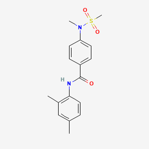 molecular formula C17H20N2O3S B5785433 N-(2,4-dimethylphenyl)-4-[methyl(methylsulfonyl)amino]benzamide 