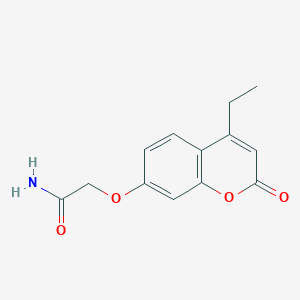 molecular formula C13H13NO4 B5785471 2-[(4-ethyl-2-oxo-2H-chromen-7-yl)oxy]acetamide 