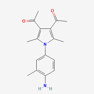molecular formula C17H20N2O2 B5785472 1,1'-[1-(4-amino-3-methylphenyl)-2,5-dimethyl-1H-pyrrole-3,4-diyl]diethanone 