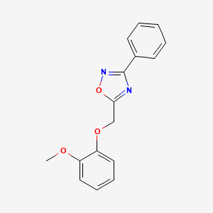 molecular formula C16H14N2O3 B5785484 5-[(2-methoxyphenoxy)methyl]-3-phenyl-1,2,4-oxadiazole 